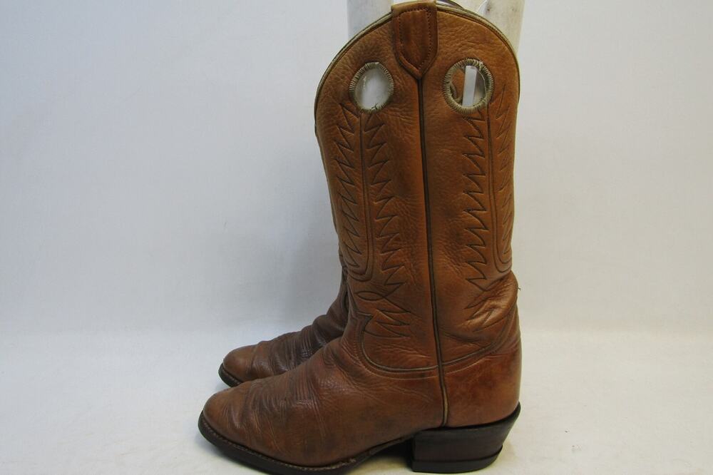 TONY LAMA Gold Label Mens Size 9.5 D Brown Leather Buckaroo Cowboy Western Boots